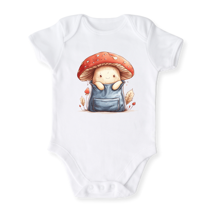 Mushroom Pocket Graphic Tee, Baby Bodysuit