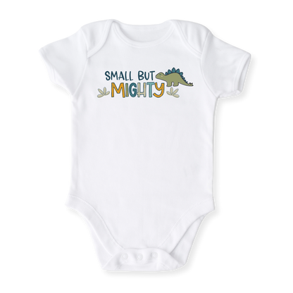 Small but Mighty Dinosaur Tshirt Dino Baby Bodysuit Toddler & Kids T-Shirt, Dinosaur Outfit