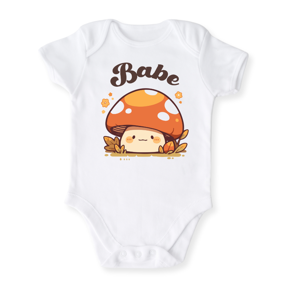 Mushroom Baby Bodysuit, Kids & Toddler T-Shirt – Cute Babe Outfit Mushroom Shirt for Boys Girls