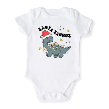 Santa Saurus Tshirt Dinosaur Baby Bodysuit Toddler & Kids T-Shirt, Christmas Outfit Christmas Baby Clothes