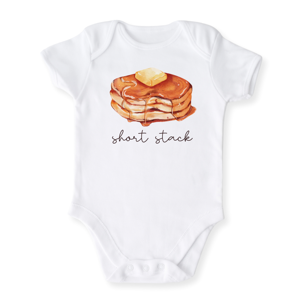 Short Stack Baby Bodysuit, Kids & Toddler T-Shirt – Cute Pancakes Baby Clothes for Boys Girls