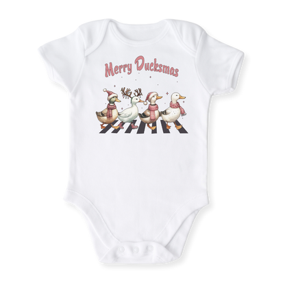 Ducksmas Funny Merry Christmas Baby Bodysuit, Kids & Toddler T-Shirt – Funny Christmas Outfit