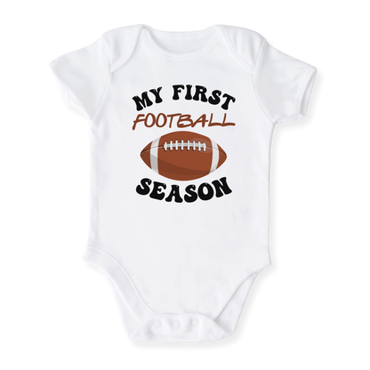 baby onesie onsie clothes girl boy funny newborn gifts outfit toddler infant apparel shirt baby shower kids unisex bodysuit little cute cool clothing my 1st football season football fan football lover sport i love football