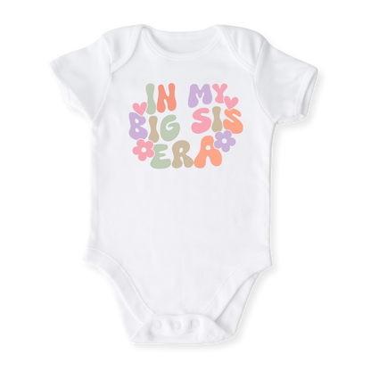 In My Big Sis Era Big Sister Tshirt Sister Baby Bodysuit Toddler & Kids T-Shirt, Big Sister Announcement