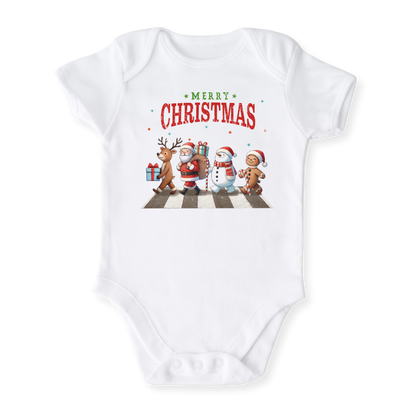 Friends Merry Christmas Baby Bodysuit, Kids & Toddler T-Shirt – Funny Christmas Outfit