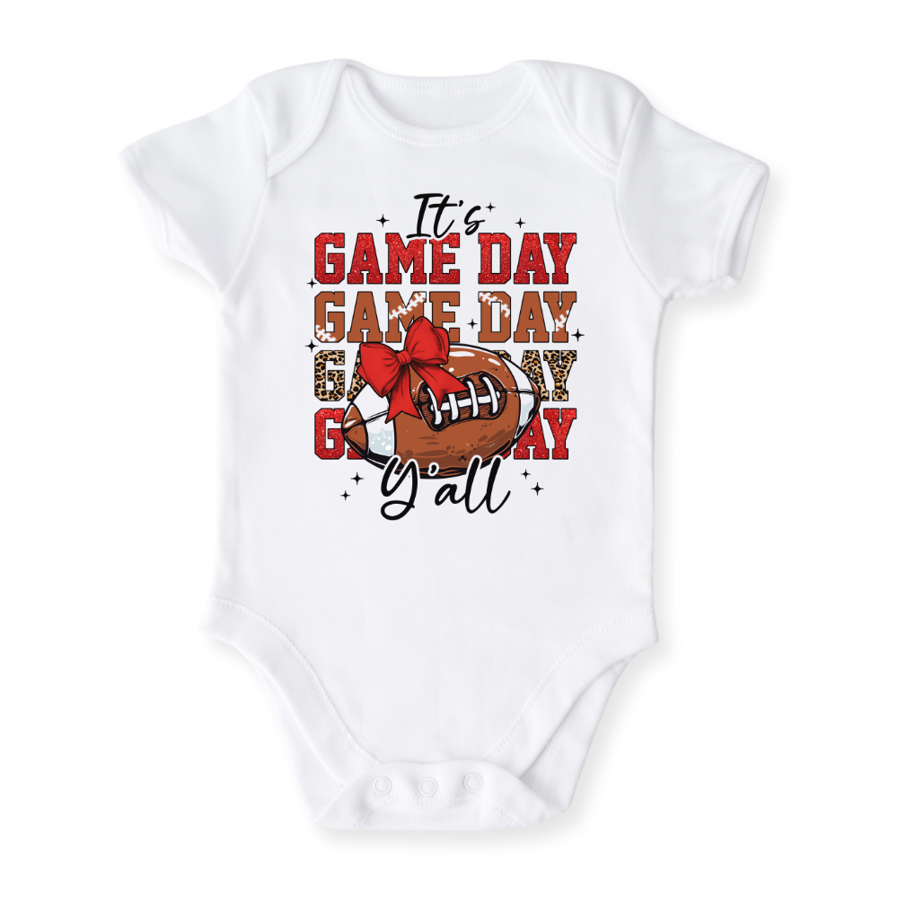 It's Game Day Y'all Football Baby Bodysuit Toddler & Kids T-Shirt, Football Outfit Game Day Family Tshirt