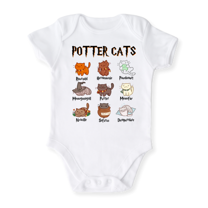 Potter Cats Tshirt Cat Baby Bodysuit Toddler & Kids T-Shirt, Cat Outfit Cat Baby Clothes