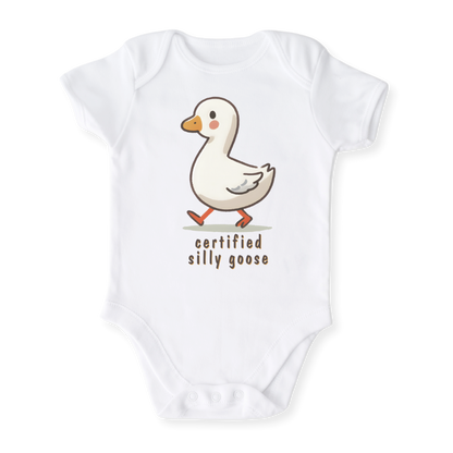 Certified Silly Goose Baby Bodysuit, Kids & Toddler T-Shirt – Funny Goose Outfit