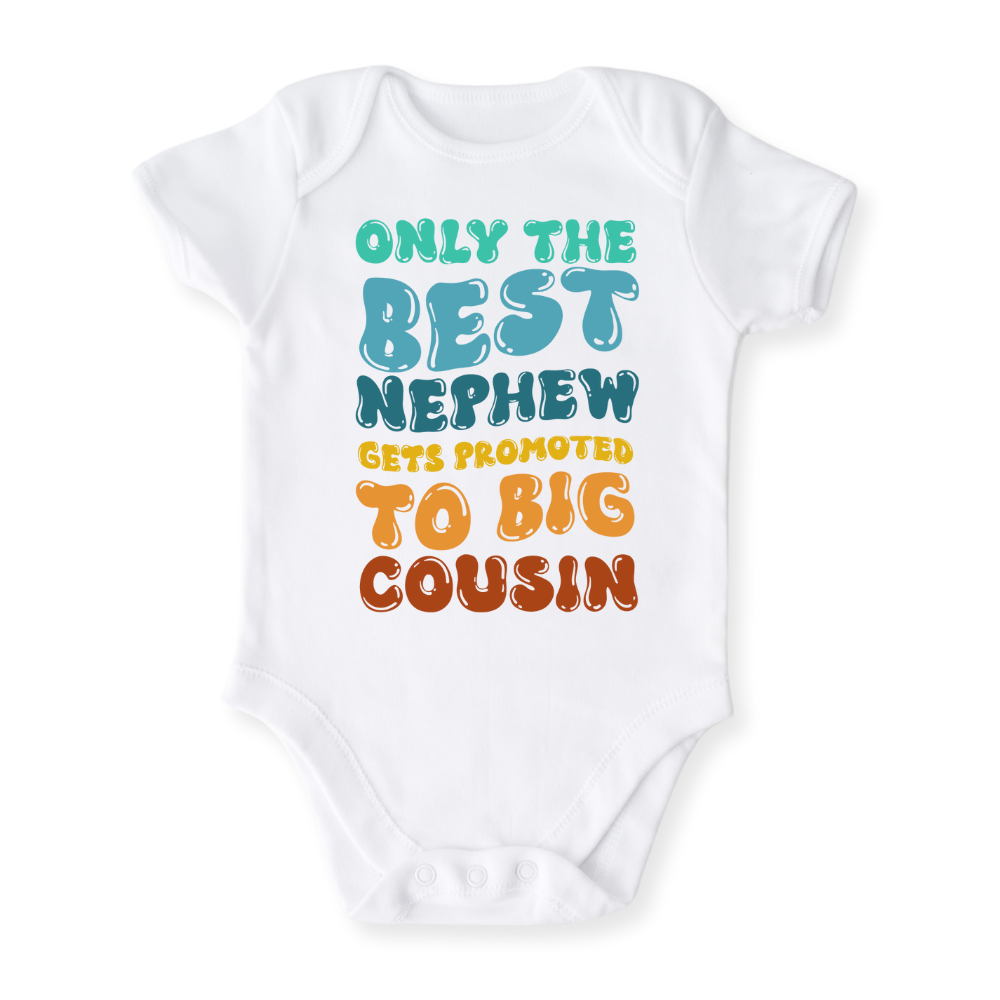 Big Cousin Baby Bodysuit, Toddler & Kids T-Shirt - Gift for Nephew or Cousin Announcement Outfit