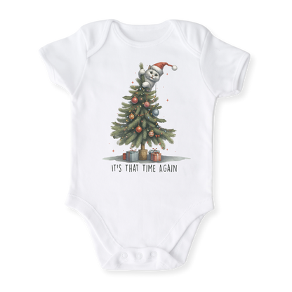It's that time again Funny Cat Christmas Baby Bodysuit, Kids & Toddler T-Shirt – Cat Xmas Outfit