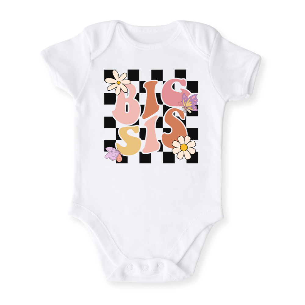 Retro Big Sis Tshirt Cute Sister Tee Big Sister Outfit for Girls