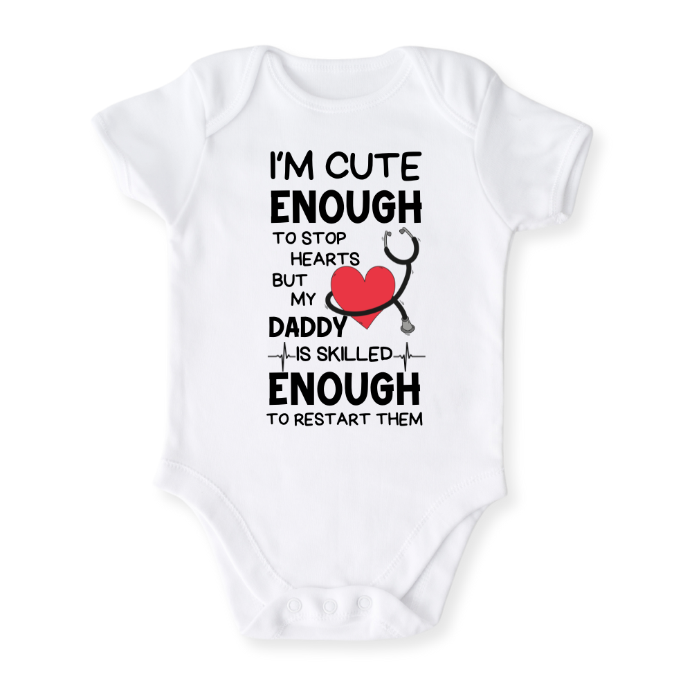 Heart Surgeon Tshirt Gift for Dad, Cute Baby Bodysuit, Heart Doctor Shirt for Kids Toddler Tee