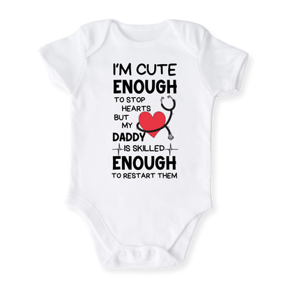 Heart Surgeon Tshirt Gift for Dad, Cute Baby Bodysuit, Heart Doctor Shirt for Kids Toddler Tee