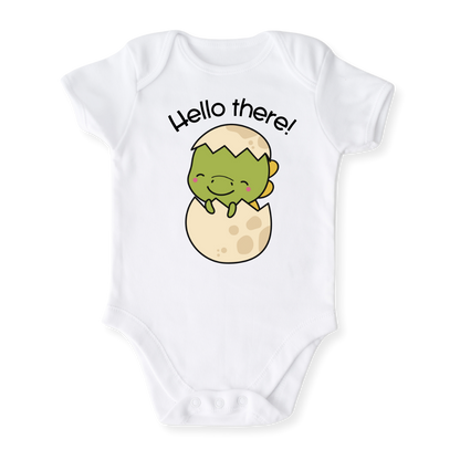 Hello There Dinosaur Baby Bodysuit Toddler & Kids T-Shirt, Dino Baby Clothes, Dino Shirt for Boys