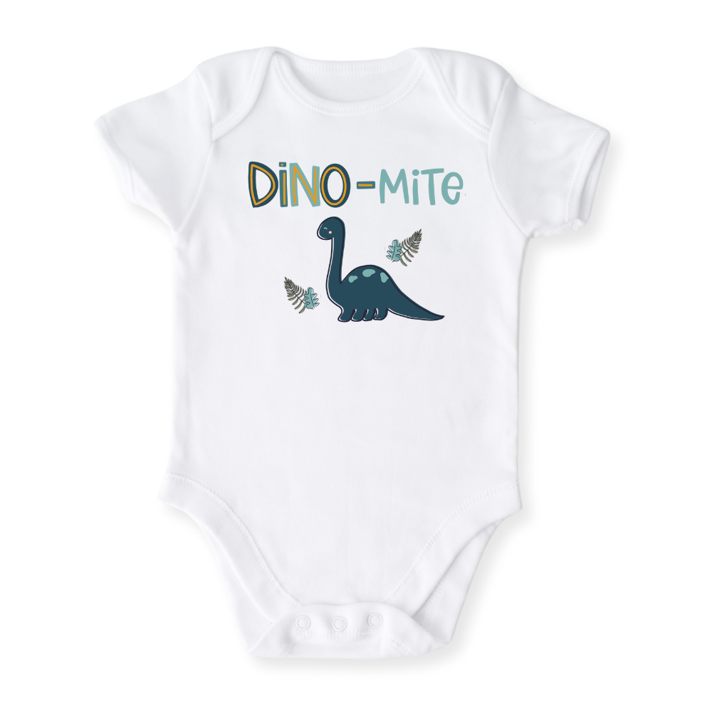 baby onesie onsie clothes girl boy funny newborn gifts outfit toddler infant jersey apparel daddy shirt baby shower kids unisex bodysuit little cute cool clothing mommy cotton newborn Jurassic dinosaur dino trex dinomite