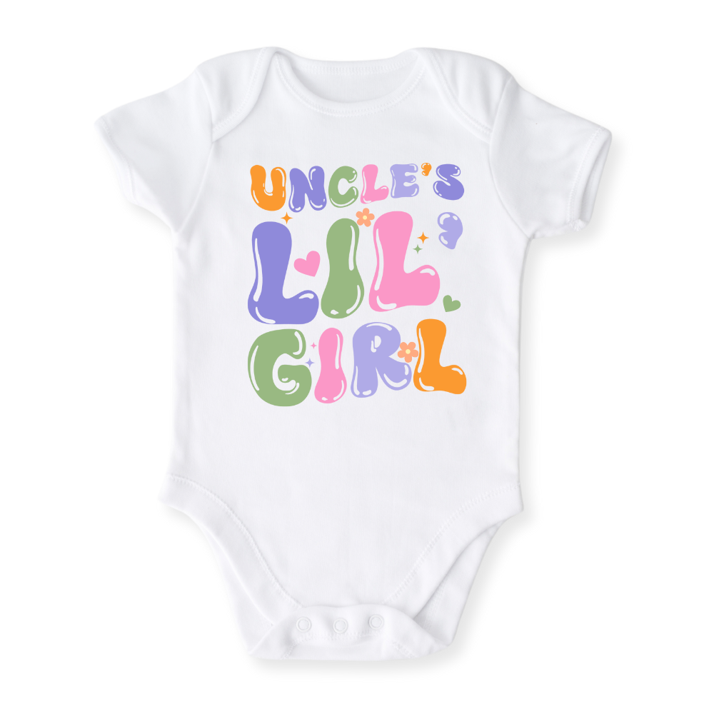 Uncle's Lil Girl Baby Bodysuit Toddler & Kids T-Shirt, Gift for Niece Tshirt Cute Girls Clothes