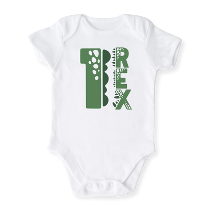 One Rex Brithday Baby Bodysuit Tshirt for Kids, 2nd Birthday Outfit for Boys Shirt, Dinosaur Tshirt T-Rex