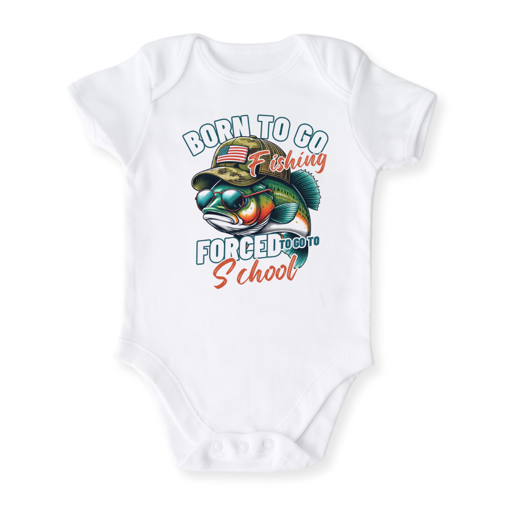 Born to Go Fishing Tshirt for Kids Toddler Tee Funny Fishing Outfit