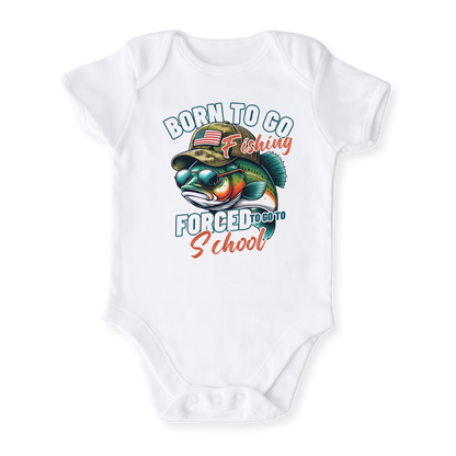 Born to Go Fishing Tshirt for Kids Toddler Tee Funny Fishing Outfit