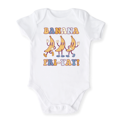 Banan Fri-Yay! Shirt Banana Baby Bodysuit, Kids & Toddler T-Shirt – Funny Friday Outfit