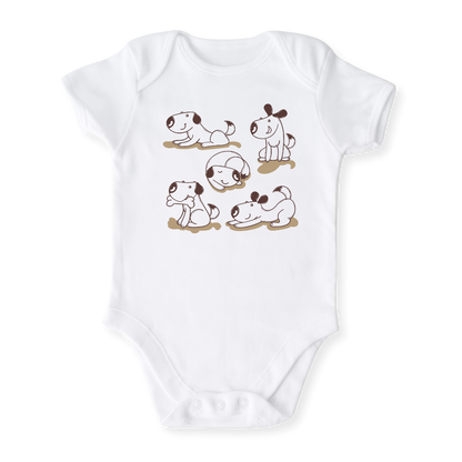 Cute Dogs Baby Bodysuit, Children & Adult T-Shirt – Playful Puppy Outfit