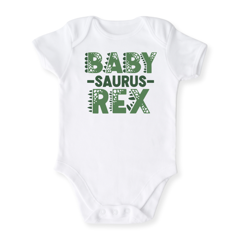 Baby Saurus Baby Bodysuit Tshirt for Kids, Dino Birthday Outfit for Boys Shirt, Dinosaur Tshirt T-Rex