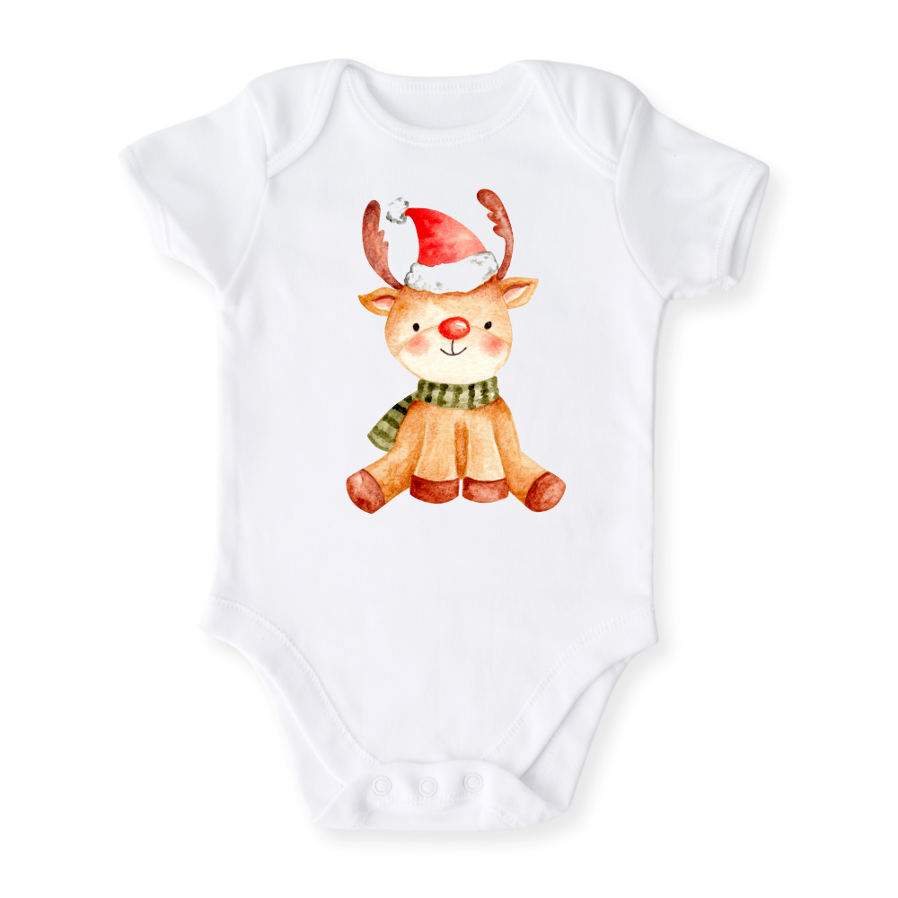 Cute Reindeer Christmas Baby Bodysuit, Kids & Toddler T-Shirt – Cute Christmas Outfit