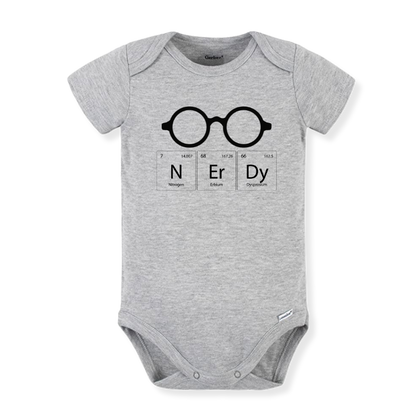 NERDY Periodic Table Funny Science Themed Outfit for Baby Bodysuit, Kids & Toddler Tsshirt