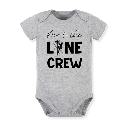Baby Bodysuit, Kids & Toddler T-Shirt – 'New to the Line Crew' Utility & Lineman-Themed Baby Clothes