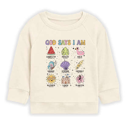 God Says I am Beach Baby Bodysuit Inspirational Tshirt for Kids Toddler Tee Baby Girl Outfit Summer Tee