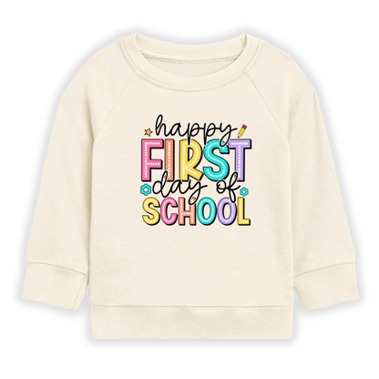 Happy First Day of School Tshirt – Cute Kids T-Shirt & Toddler Tee, Back-to-School Outfit