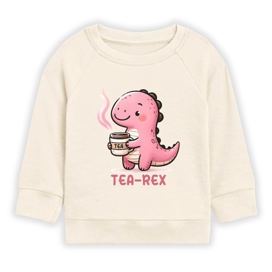 Tea-Rex Baby Bodysuit – Cute Dinosaur Kids T-Shirt & Toddler Tee, Dinosaur Sweater