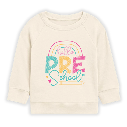 Hello Pre School Tshirt – Cute Rainbow Kids T-Shirt & Toddler Tee, Back-to-School Outfit for Preschoolers