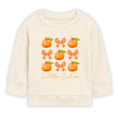 Little Cutie Baby Bodysuit with Cute Bows & Orange Design – Custom Baby Clothes, Unisex Newborn Gift, Kids & Toddler T-shirt