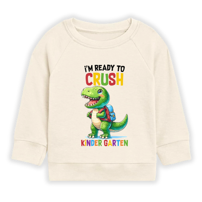 I'm Ready to Crush Kindergarten Tshirt, Dinosaur Kids T-Shirt Toddler Tee, Back-to-School Outfit