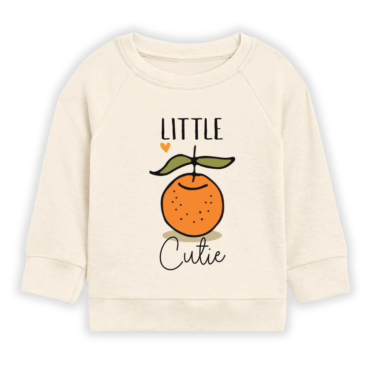 Cute Orange Little Cutie Baby Bodysuit, Newborn & Kids Tshirt, Cutie Sweatshirt
