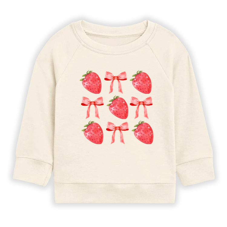Cute Strawberries & Bows Baby Bodysuit, Newborn & Kids Tshirt, Strawberries Sweatshirt