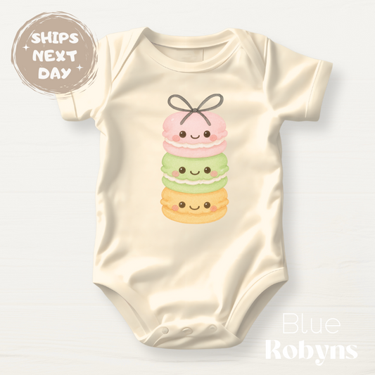 Macarons Graphic Tee, Macaroons Baby Bodysuit, Natural Sweatshirt
