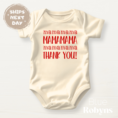 Mama Thank You - Gift for Mom - Baby Bodysuit, Family Tshirt, Natural Sweatshirt