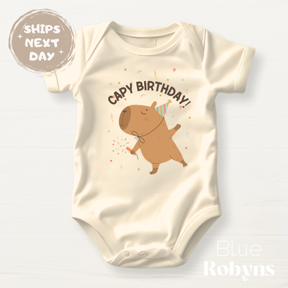 Capy Birthday | Cute Capybara Apparel for Babies, Kids & Adults