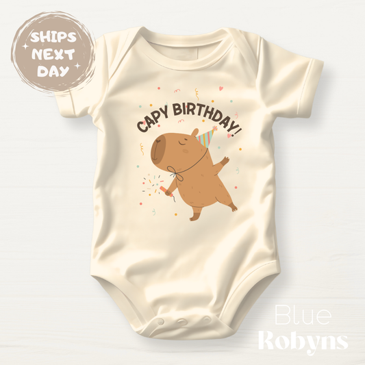 Capy Birthday | Cute Capybara Apparel for Babies, Kids & Adults