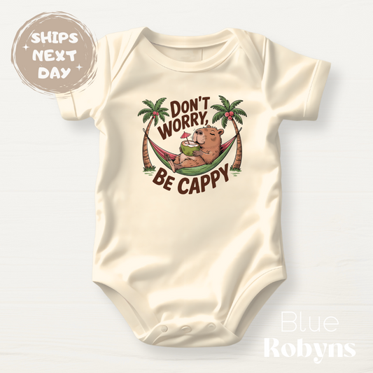 Don’t Worry Be Cappy | Cute Capybara Apparel for Babies, Kids & Adults