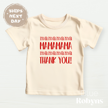 Mama Thank You - Gift for Mom - Baby Bodysuit, Family Tshirt, Natural Sweatshirt