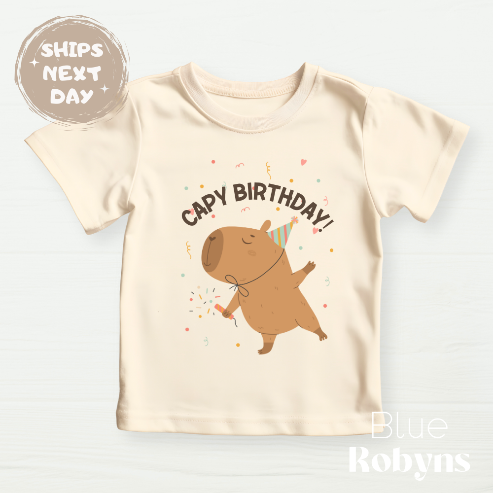 Capy Birthday | Cute Capybara Apparel for Babies, Kids & Adults