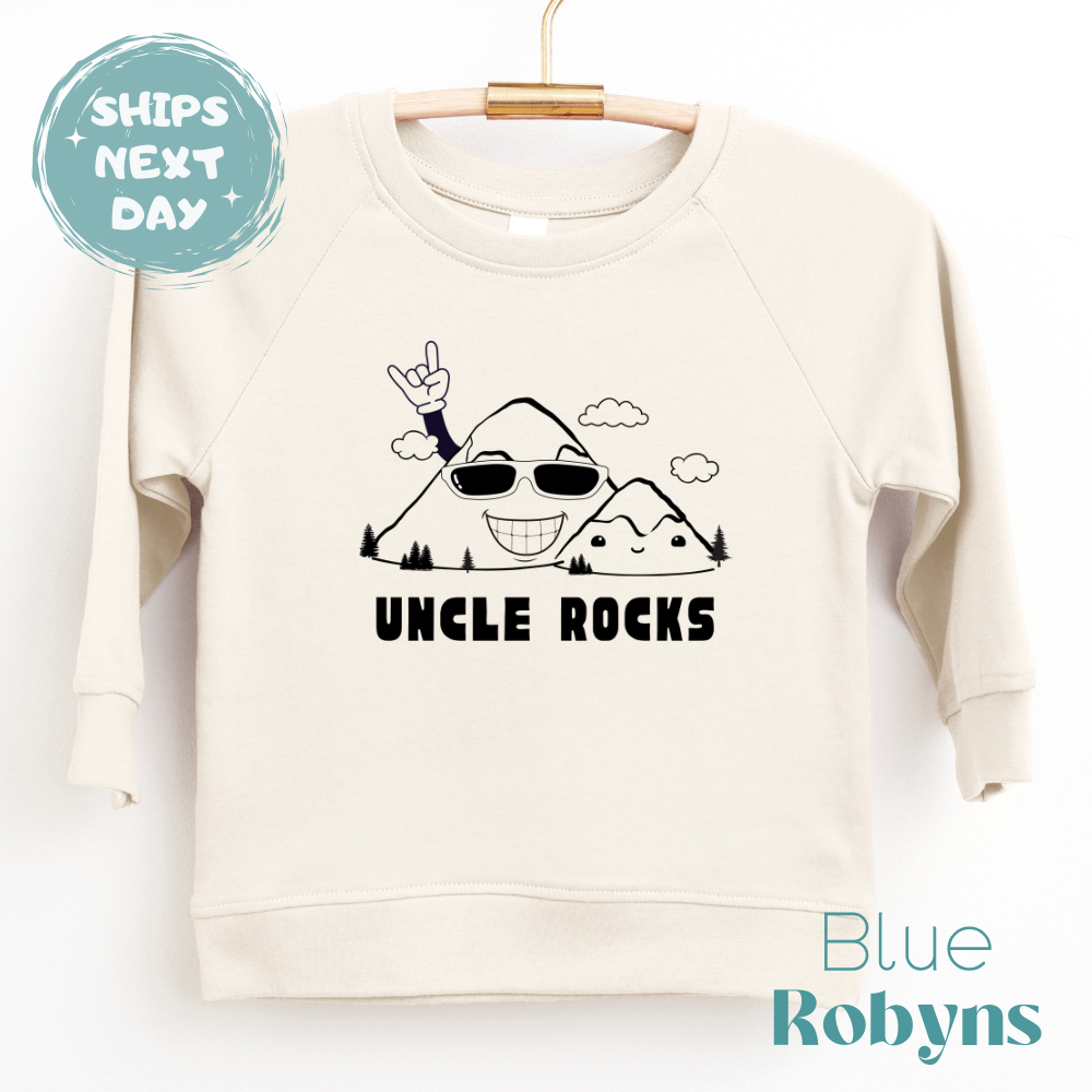Uncle Rocks - Gift for Uncle, Baby Bodysuit, Family Tshirt