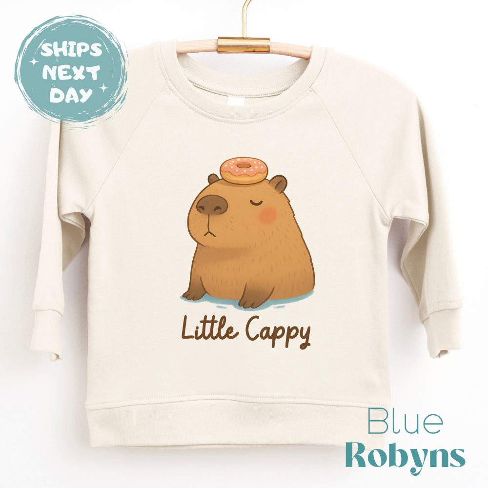Custom Capybara Graphic Tee, Baby Bodysuit, Natural Sweatshirt