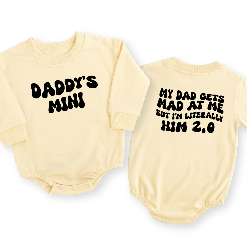 Daddy's Mini Baby Romper - Funny "Him 2.0" Infant Bodysuit