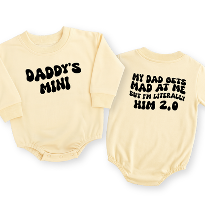 Daddy's Mini Baby Romper - Funny "Him 2.0" Infant Bodysuit