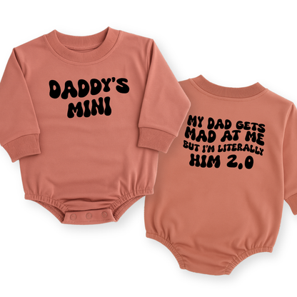 Daddy's Mini Baby Romper - Funny "Him 2.0" Infant Bodysuit