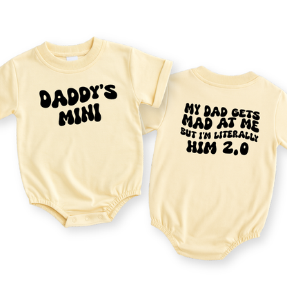 Daddy's Mini Baby Romper - Funny "Him 2.0" Infant Bodysuit